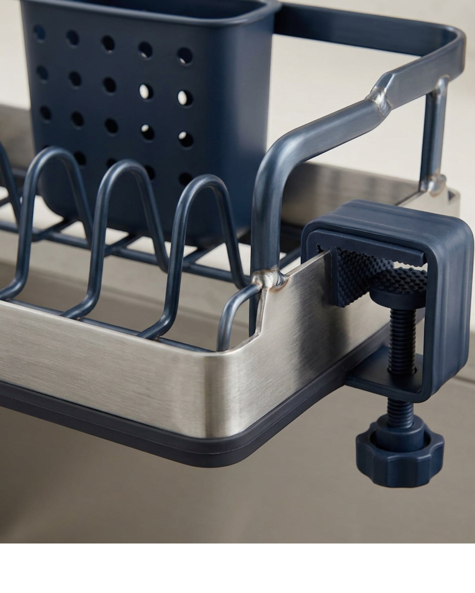 Bwrkp Divider Saddle Sink Draining Rack Steel Navy - Detail view