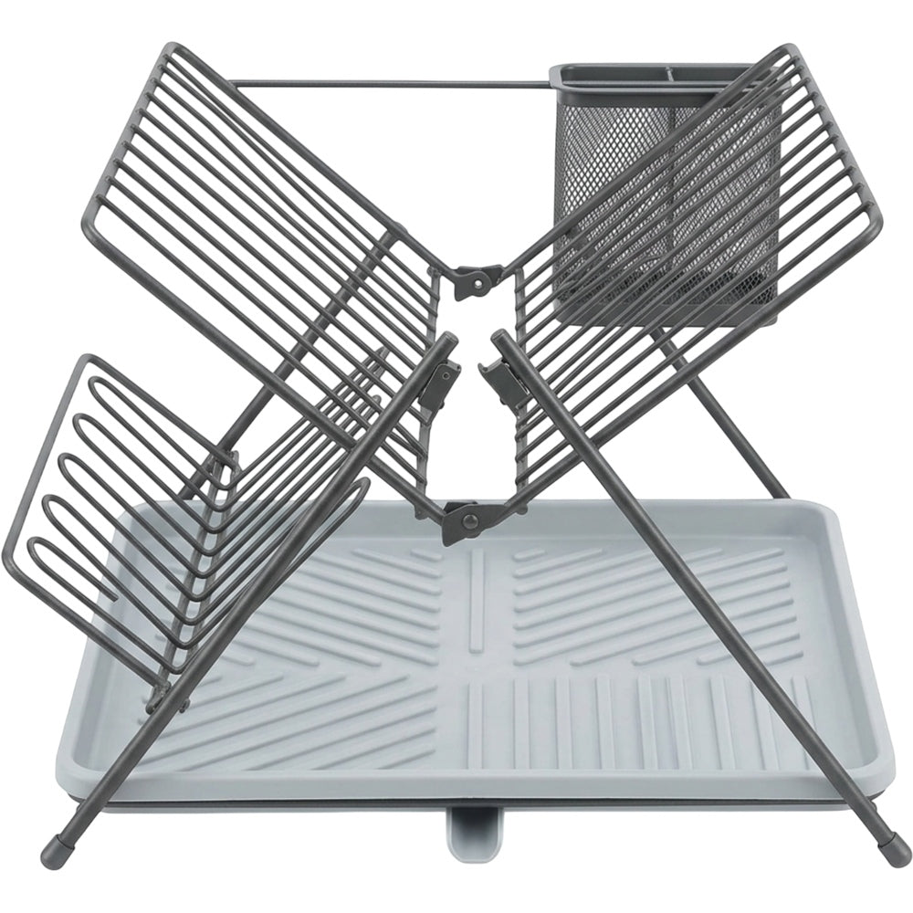 Bwrkp Folding A-Frame Dish Draining Rack Graphite Gray - Product view